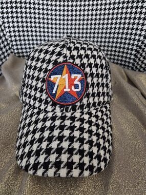 Baseball Cap with Star 713 Patch - Black & White